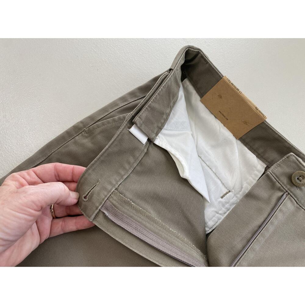 L.L.Bean Pants Womens 12 Medium Tall Brown Classic Fit Chino Wrinkle Free 32x32 - Picture 11 of 16